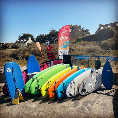 Rental of surf, stand up paddle, bodyboard, wetsuits, at Surf Harmony on Longchamp Beach, in North Brittany and in Ille-et-Vilaine (35), between Saint-Briac and Saint-Lunaire, near Dinard, Saint- Malo, Dinan and Rennes.