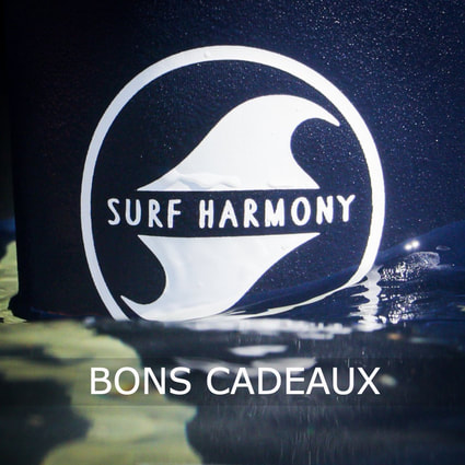 Offrir un bon cadeau pour des cours de surf avec l'école Surf Harmony.