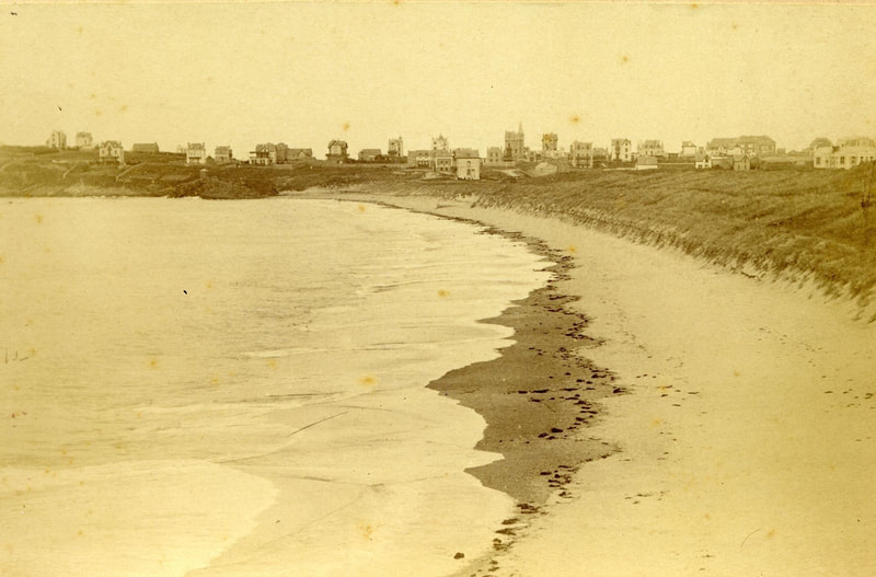 La plage de Longchamp avant la construction de la digue.